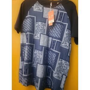 Con.struct Men’s NWT Paisley Print Save Them All Navy Short Sleeve Large A112